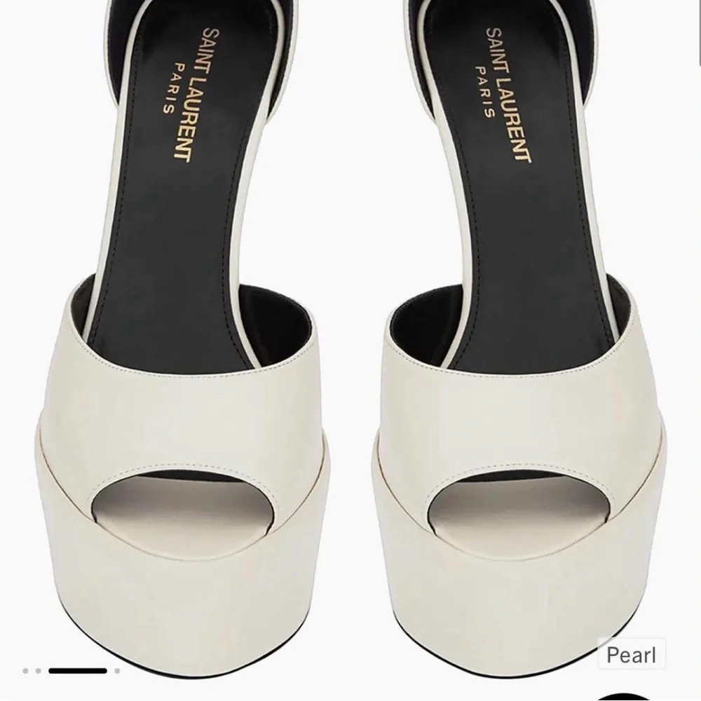 Saint Laurent Pearl Jodie Platform Heels
